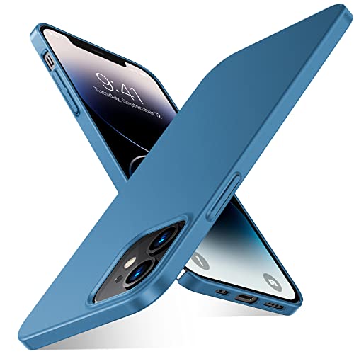 TORRAS iPhone 12/12 Pro Case - Slim Fit Super Thin Lightweight Hard PC Cover Compatible With 6.1 Inch Phone, Pacific Blue