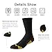 JOYNÉE 7 Pairs Men's Running Sports Week Socks Athletic Comfort Crew Socks,Black,Sock Size:10-13