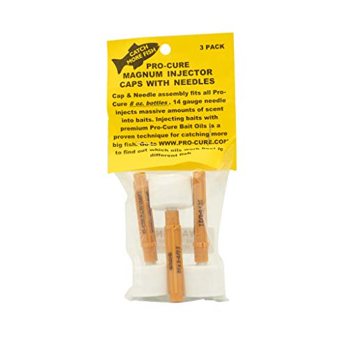 Pro-Cure Magnum Bait Injector Needles with Cap (Pack of 3), 8 Ounce