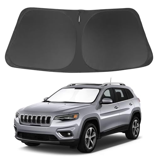Windshield Sun Shade Foldable Sunshade Protector Custom Fit Jeep Cherokee...