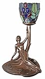 Tischlampe Jugendstil Tiffany Leuchte Frauenskulptur Polystein Tischleuchte Frau is279 Palazzo Exklusiv