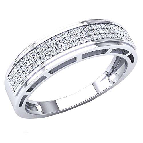 Dazzlingrock Collection 0.25 quilates (ctw) 10k alianza de boda hip hop para...
