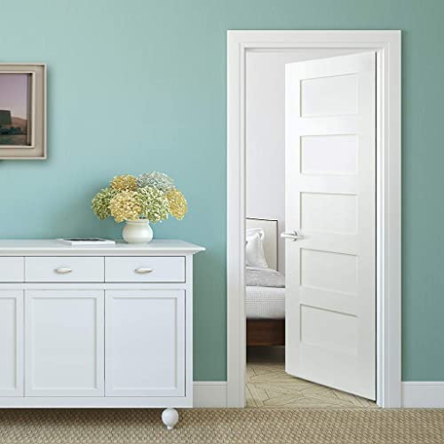 5-Panel Door, White Primed Shaker 80 in. x 28 in.