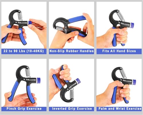 image for N1Fit Grip Strength Trainer Hand Gripper Exerciser Strengthener with A