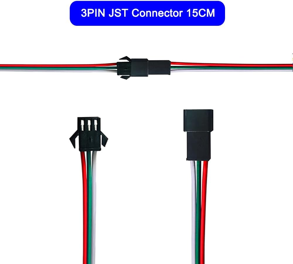 15cm Male/Female JST Connector 2pin3pin4pin5pin6pin Wire Cable for WS2812B SK6812 5050 3528 RGBW LED Lamp Driver 10-100 Pairs - (Color: 4PIN JST Connector, Package: 50PCS)