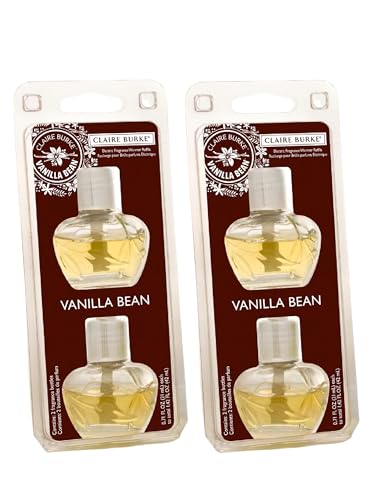 Claire Burke Vanilla Bean Scented PlugIn Refills, 2 ct, Air Freshener for Home and Bathroom, 2.84 oz