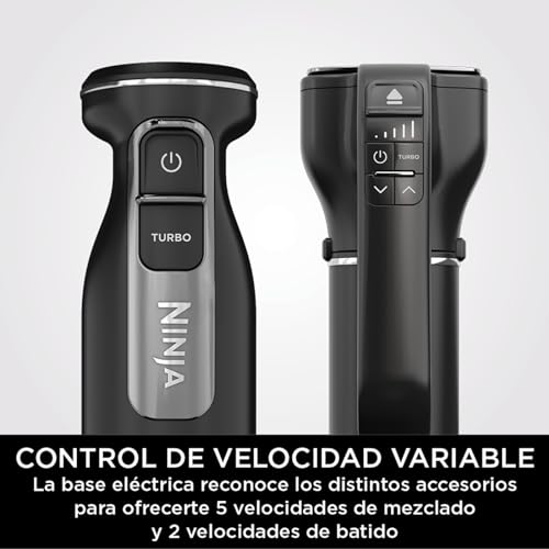 Miniatura 11 de Ninja Foodi Batidora De Mano 3 En 1, 850 W, 2 Velocidades De Batido Y 5 Velocidades De Mezclado Para Picar, Mezclar, Amasar, Batir Y Más, Piezas Aptas Para Lavavajillas, En Negro, Ci100eu