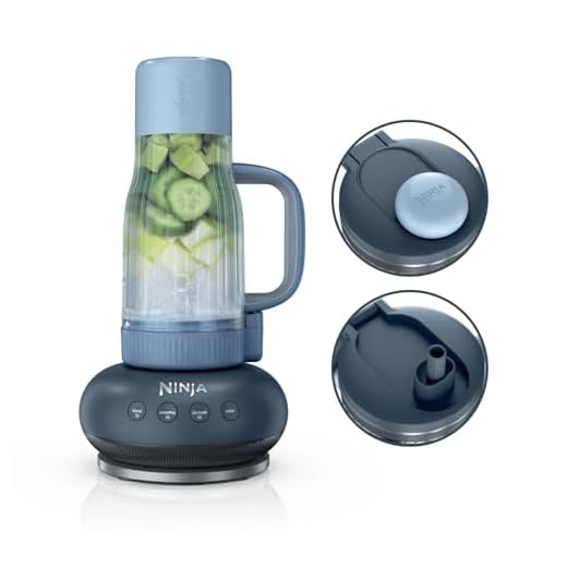 Ninja BlendBoss Mixer mit tragbarem Becher, Mixgerät mit abnehmbarem Reisebecher, 3 voreingestellte Auto-Modi, Cyberspace DB351EUCY