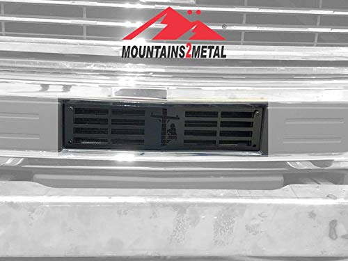 Mountains2Metal Bumper Grille Insert Lineman Edition Powder Coated Black Compatible With 2015-2019 Chevy Silverado 2500 3500 Hd M2M #400-170-1 #TOP5