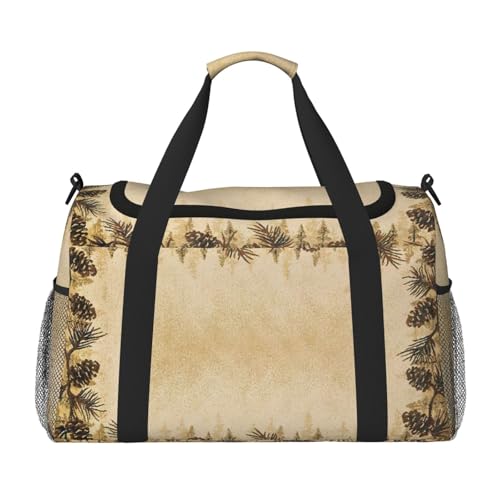 Sacs de week-end imprimés pommes de pin pour femmes et accessoires de voyage