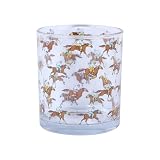 Barrel Down South Derby Rocks Glass (Race Horse Pattern Rocks Glass)