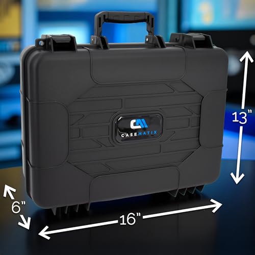 CASEMATIX DJ Mixer Case Compatible with Yamaha AG08 Streaming Loopback Mixer, MG10XU, MG10 or MG06 Stereo Interface and Cables - Hard Shell DJ Bag with Pre-Diced Customizable Foam Interior Only
