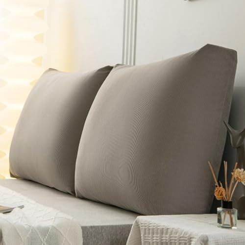 Housse de coussin lit épais gris pour confort de lecture