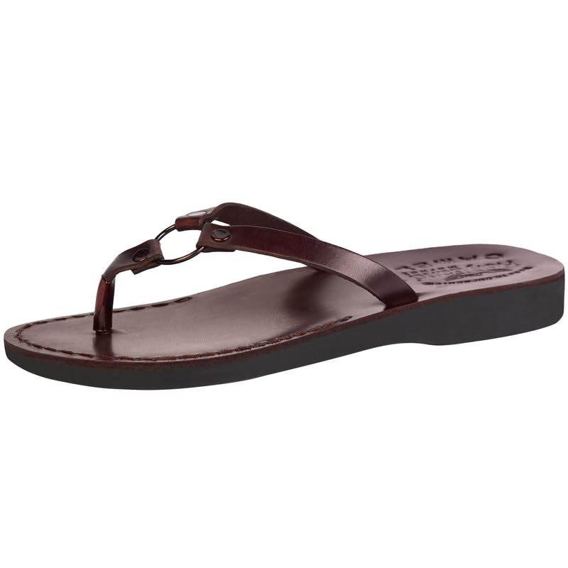 Holy Land MarketMen/Women Biblical Jesus Leather Sandals/Slides From Jerusalem (Jericho Style II)