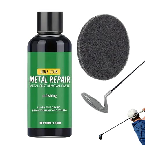 ゴルフクラブ ポリッシュ クリーナー | 50グラム グリップクリーナー リストア剤 - 錆取り剤 シャフト傷 銅 金属 銀器 ガラス ストーブ縁 ホイール グリップ用 家庭用 男性向け
