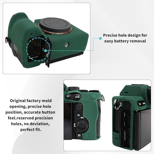 Funda de silicona para cámara Sony A7R V/A7 V verde miniatura 6