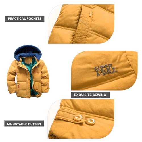 Boy's Winter Coat Warm Hooded Puffer Jacket Girls Thick Down Coat Outerwear2