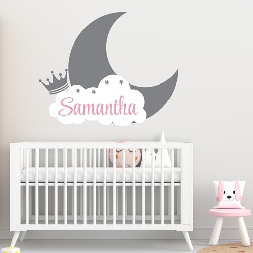 Vinilo decorativo personalizado Luna y Nube 38x38 cm miniatura 3