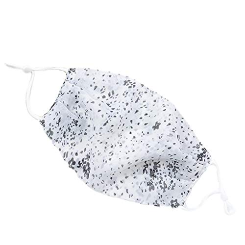 Preisvergleich Produktbild Losping Damen-Sonnenschutz, dünn, aus Chiffon, mit Punkten, Schwarz / Weiß, weiß