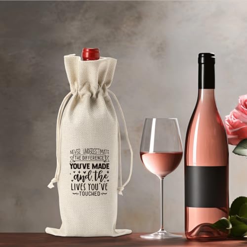 Divertente regalo di pensionamento per donna uomo pensionamento vino regali borsa felice pensionamento decorazioni per feste in pensione regali di partenza regali per collega, infermiera, insegnante
