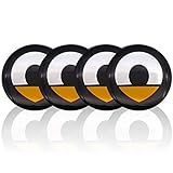 Ultra-Textur-Farbe, glatter Nabendeckel 4 stücke Auto Rad Center Hub Cap Deckel Rim Aufkleber Abzeichen Kompatibel mit Benz Smart Fortwo Forfour 450 451 454 453 Sharpread Roadster Pearlgrey Emblem Abzeichen ( Color : YELLOW )