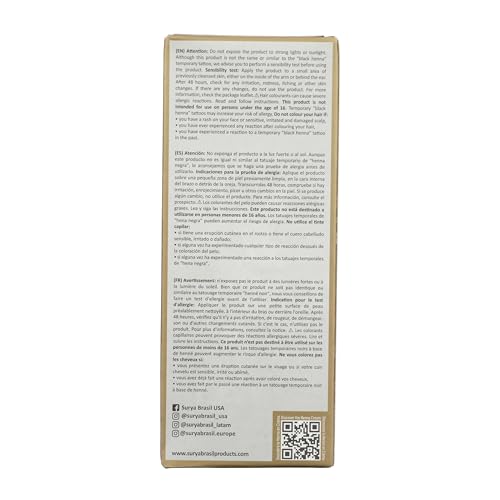 Surya Brasil Light Brown Natural Henna Cream Hair Color Treatment for Gray Hair Coverage, Deep Conditioning Semi Permanent Hair Dye, 2.37 oz / 70 ml