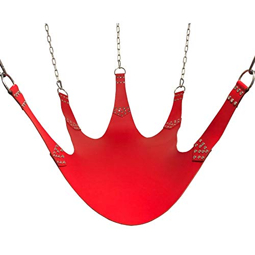 5-punts sex sling mat liefdesschommel seksschommel / SM Bondage erotisch spel (rood) - Afbeelding 3