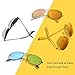 Small Aviator Sunglasses for Narrow Face, Wenlenie Small Shades Gold Metal with Pink Polazied Mirror Lens