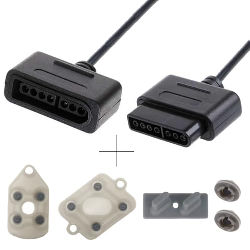 Cable de extensión de controlador SNES de 1.8m para reparar botones rígidos de consola SFC