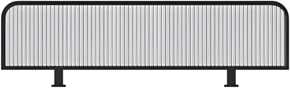 Panneau de confidentialité translucide noir 130x30cm pour séparer un bureau