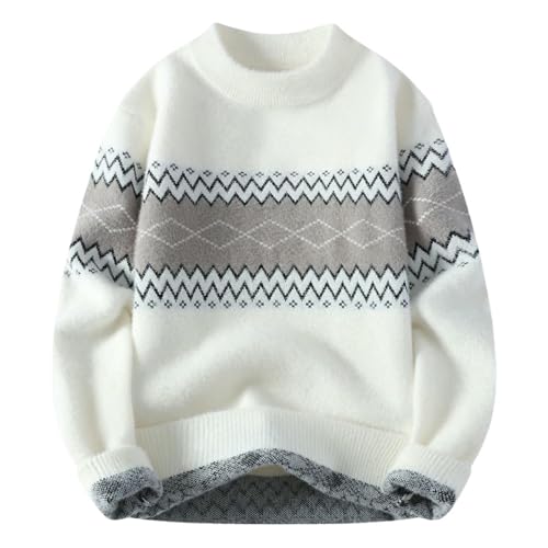 Pull en tricot homme à col mi-haut classique pour l'hiver