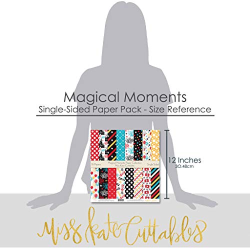 Pattern Paper Pack - Magical Moments - For Disneyland Walt Disney World - 16 Single-Sided 12"X12" Sheets Of Paper - Scrapbooking Card Making Crafting - By Miss Kate Cuttables #TOP5