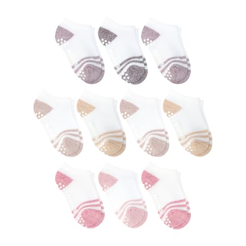 Image of Hanes Toddler Ankle and Low Cut Socks, 12-Pack, Pure Comfort Socks for Infant & Toddler Girls and Boys - Organic Cotton Blend