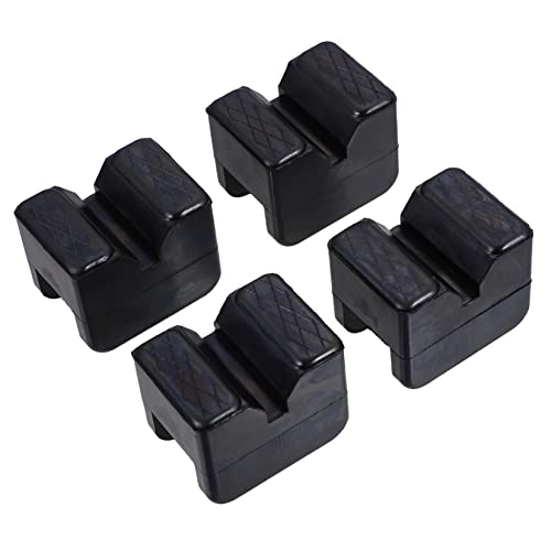 SOLUSTRE Rubber Jack Stand Pads Slotted Jack Pads Non-Slip Surface 4 Pack of Vehicle