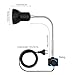 DADYPET 25W Reptile Heat Lamp, Clamp Lamp for Aquarium with Holder UVA UVB Basking Lamp with 360°Rotatable Clip & Power Adapter for Lizard Turtle Snake Aquarium(Lamp Bulb Include)
