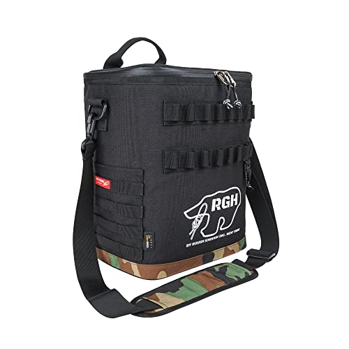 Rough Enough Soft Cooler Bag Beer Wine Golf Large Backpack Insulated Leakproof Potable with 12 Cans 15L Tactical Molle System Black