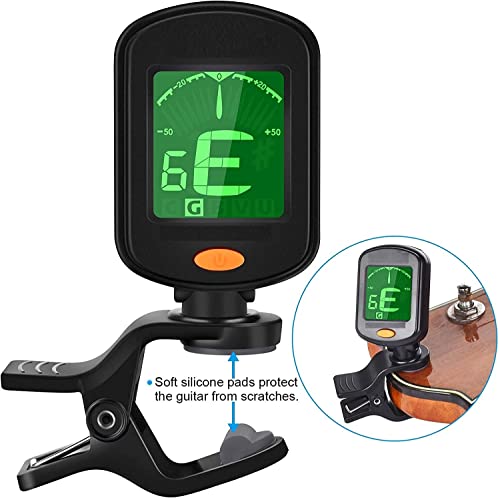 Image of IMAGINEA Guitar Accessories Kit with Digital Tuner, Bohemian Strap, Metal Capo, String Winder, 5 Picks | Tuning Device, Designer Belt | Combo Pack for Acoustic, Electric Guitar Beginners