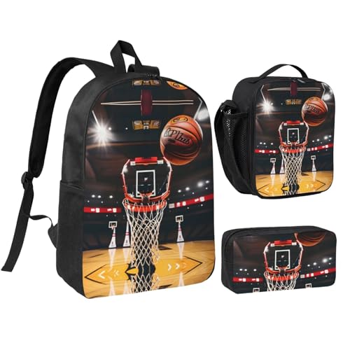 Sac à dos d'école imprimé basket pour les journées de cours