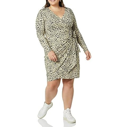 Vestido Cruzado Clásico de Manga Larga Amazon Essentials Cover