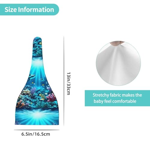 Baby Beanie Submarine Coral Rays Knotted Hat - Soft, Warm, Comfortable, Headwear for Newborns, 0-6 Months4