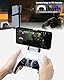 Joso PS5 Controller Phone Mount Clip, Clip-Halterung für PS5 DualSense Wireless Controller, Unterstützung iPhone, Android mit PS Remote Play mit OTG USB Typ C & Micro USB Kabel, 4 Daumen Griffkappen
