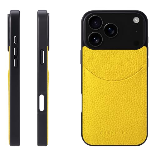 HANATORA for iPhone 17ProMax �P�[�X �{�v �ϏՌ� �X�}�z�P�[�X �X�}�z �R�[�h�z���_�[ �t�� �V�������N�J�[�t���U�[ �M�t�g �}�O�l�b�g�Ȃ� �C�G���[ CPG-17ProMax-Yellow