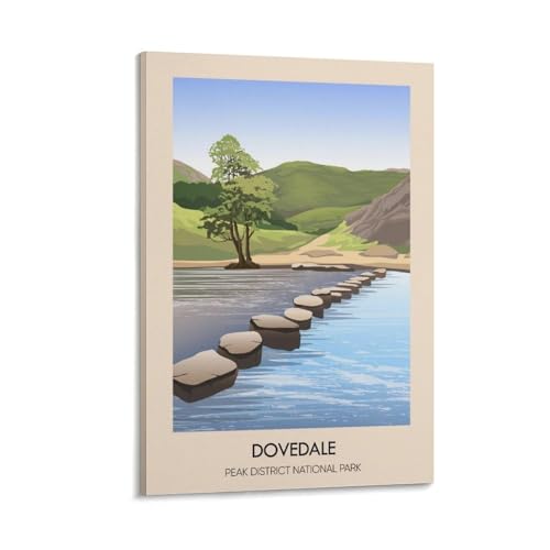 Poster de voyage Dovedale pour creer un coin de verdure au bureau