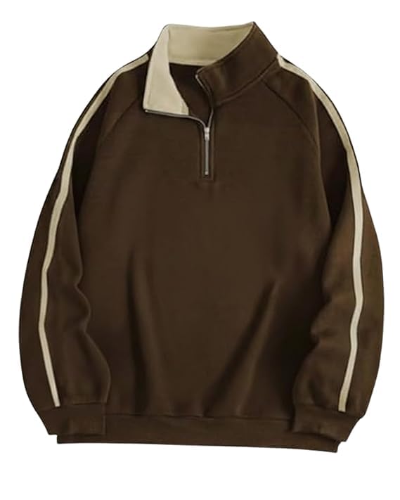 kanzul -fashion passion Men's Lightweight Cotton Fleece Quarter-Zip Pullover Hoodie – Soft, Warm Sweatshirt for Winter & Casual Wear-picture-46