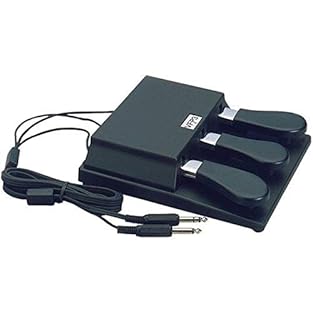 Triple piano-style sustain pedal Provides sustain for keyboards and MIDI Controllers Closed polarity at rest Solid body construction with rubberized levers 6; 56-foot cable length; mono and stereo connectors
