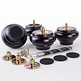 DWYL & LWYD Juego de 4 patas de madera maciza para muebles, mesa de café