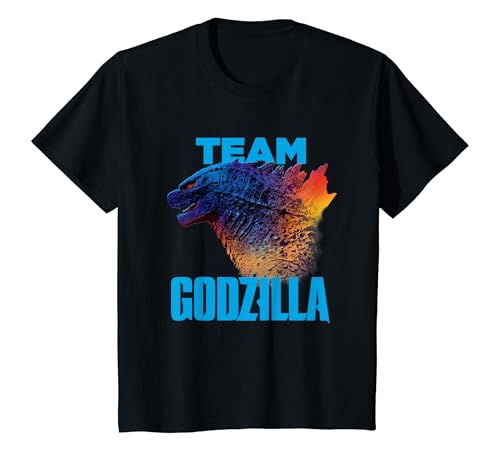 Godzilla vs Kong - Camiseta oficial del equipo Godzilla Neon para niños, Negro, Kids 2