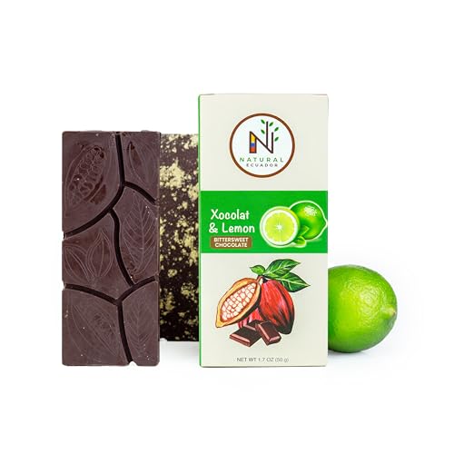 NATURAL ECUADOR XOCOLAT, Dark Chocolate Bar, Artisan Chocolate, XOCOLAT & LEMON