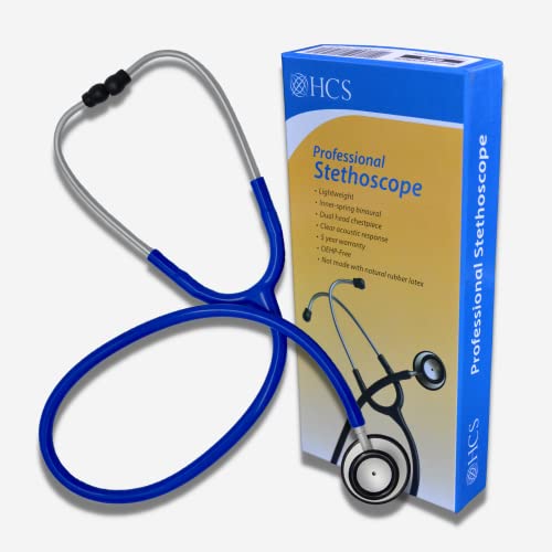 HCS Stethoscope, Blue, Classic Lightweight - Medical, Dual Head Stethoscopes for Nurses, Doctors, Vet - Nursing School Essentials, Student Supplies, Work, Home - 22 inch Tubing by HCS MEDICAL SOLUTIONS - Image 7