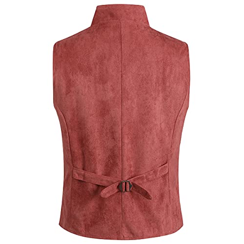 Chaleco de traje para hombre corte ajustado Allthemen cuello alto fiestas de negocios 3